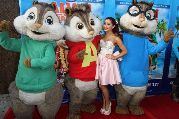 Ariana Grande Alvin and the Chipmunks Chipwrecked dvd release concert in Los Angeles on March 26, 2012