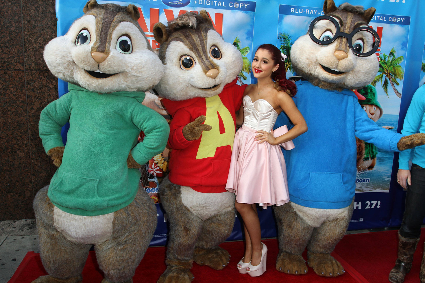 Ariana Grande Alvin and the Chipmunks Chipwrecked dvd release concert in Los Angeles on March 26, 2012