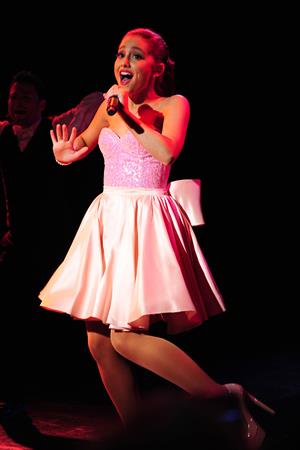 Ariana Grande performs at the Roxy West Hollywood on February 19, 2012