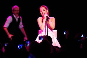 Ariana Grande performs at the Roxy West Hollywood on February 19, 2012