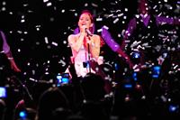 Ariana Grande performs at the Roxy West Hollywood on February 19, 2012