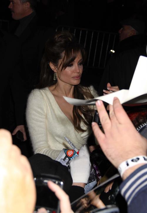Angelina Jolie the Tourist world premiere in New York on December 6, 2010