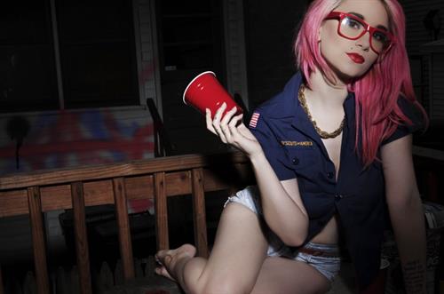 Anonymous in lingerie