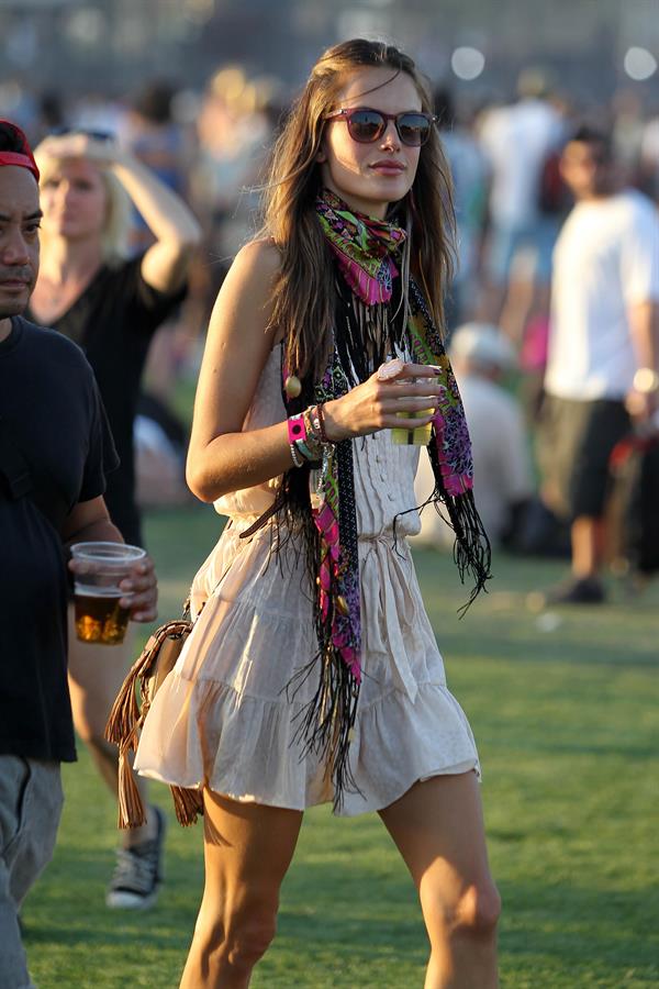 Alessandra Ambrosio at Coachella Valley Music and Arts Festival day 1 on April 15, 2011 