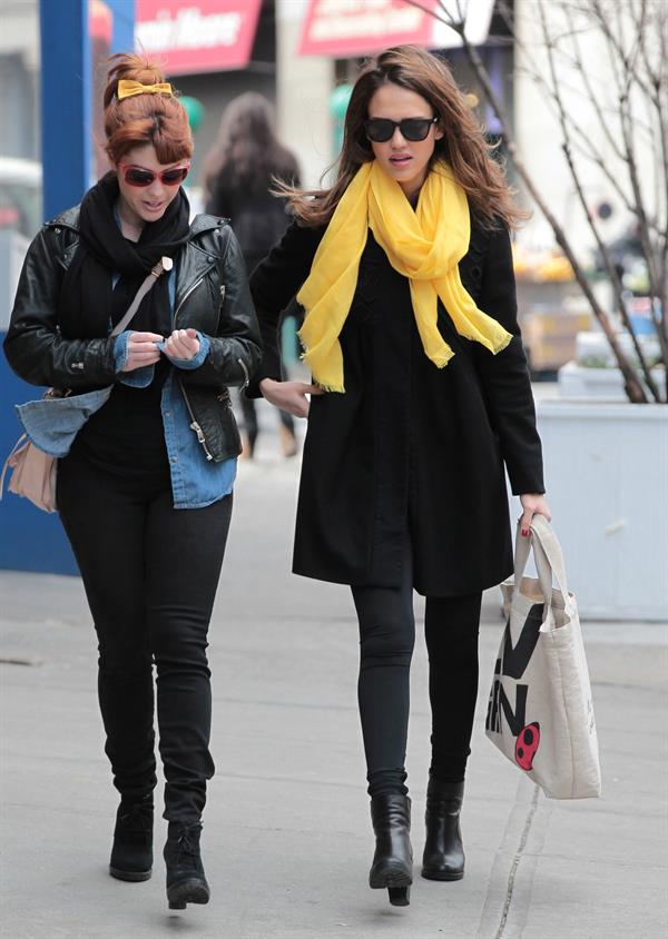 Jessica Alba out and about in New York on March 9, 2012