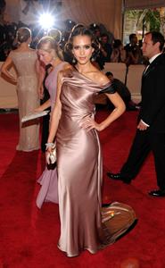 Jessica Alba attends the Metropolitan Museum of Art Costume Institute Gala in New York City on May 3, 2010