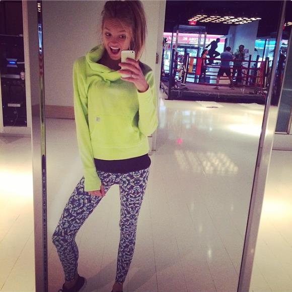 Romee Strijd taking a selfie