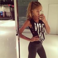 Romee Strijd taking a selfie