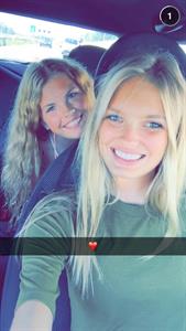 Romee Strijd taking a selfie