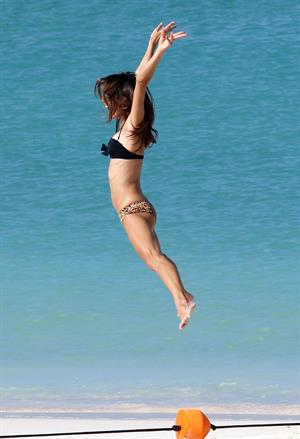 Alessandra Ambrosio in a bikini at a Victoria's Secret shoot in St Barth on October 10, 2010