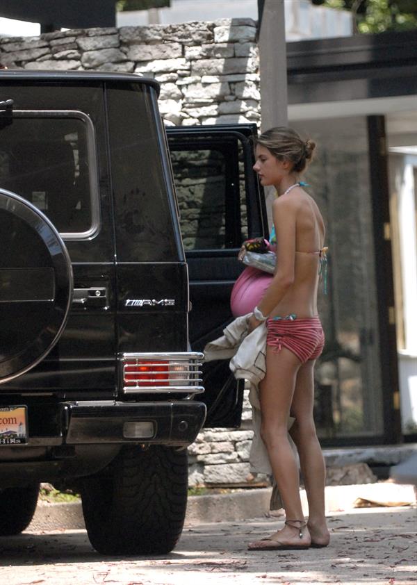 Alessandra Ambrosio in a bikini