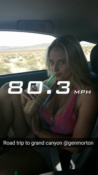 Genevieve Morton in a bikini