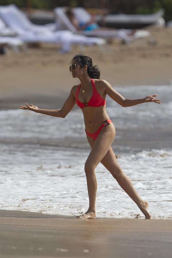 Padma Lakshmi in a bikini