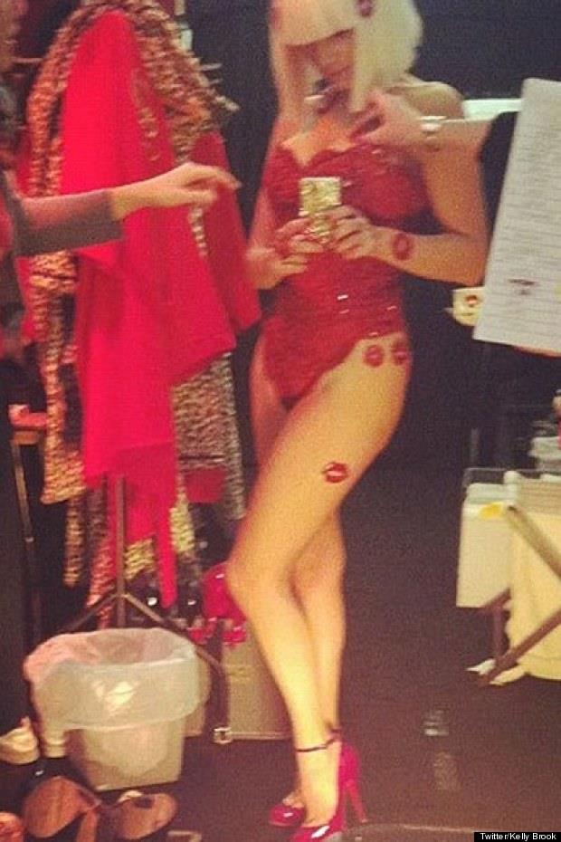 Kelly Brook in lingerie taking a selfie