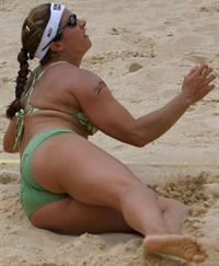 Misty Elizabeth May-Treanor is an American professional beach volleyball player best known for playing with Kerri Walsh in the Olympics in Athens 2004, Beijing 2008 and London 2012.

She also teamed up with Holly McPeak for the Sydney 2000 Olympics