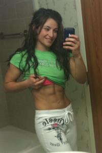 Miesha Tate taking a selfie