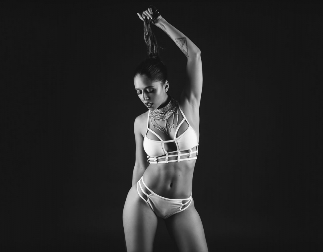 Tianna Gregory in a bikini