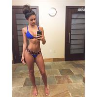 Sophia Miacova in a bikini taking a selfie