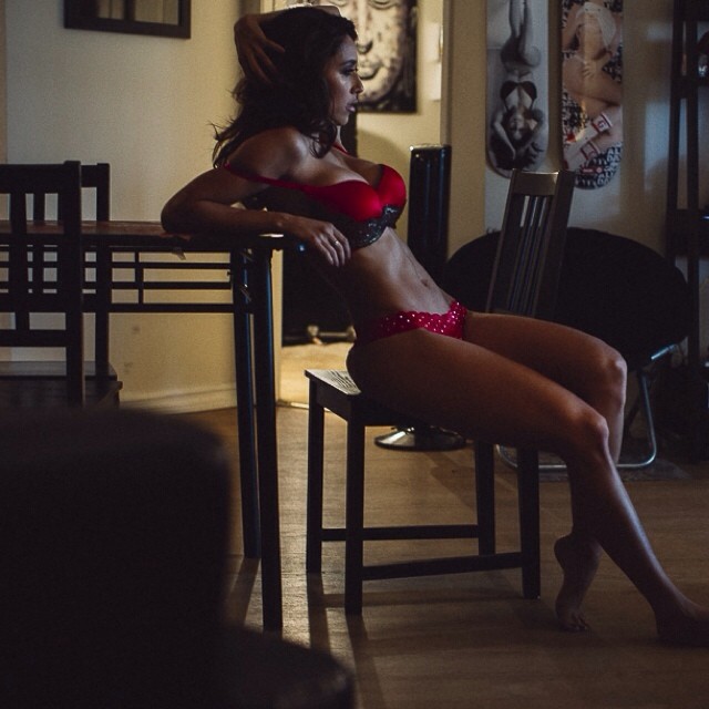 Tianna Gregory in lingerie