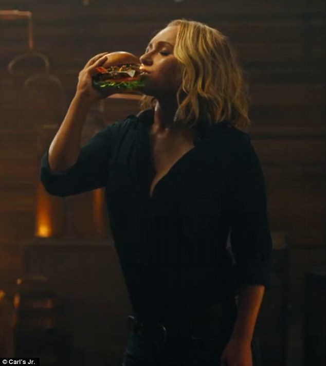 Hayden Panettiere in a Carl's Jr Commercial