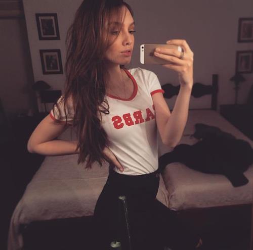 Polina Litvinova taking a selfie