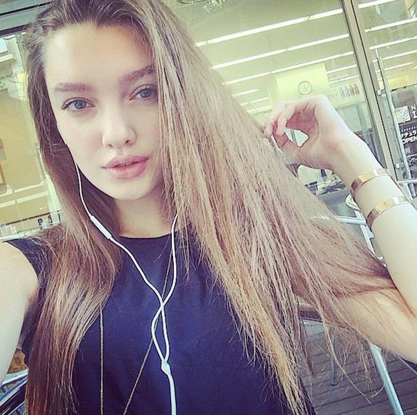 Polina Litvinova taking a selfie