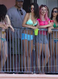 Selena Gomez, Vanessa Hudgens and Ashley Benson on the set of Spring Breakers on March 21, 2012