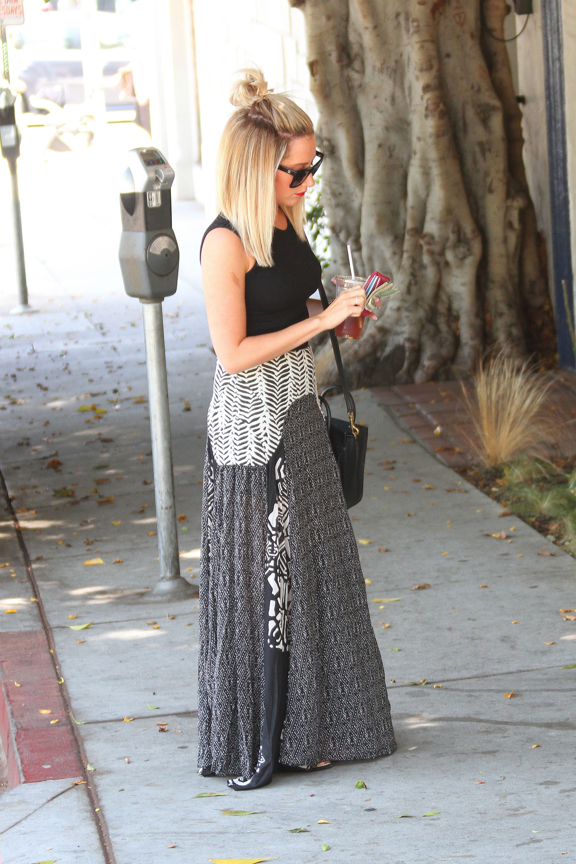 Ashley Tisdale heads to a hair salon in West Hollywood June 12, 2014