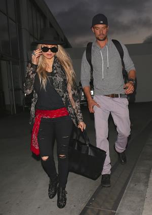 Fergie arriving at LAX, June 11, 2014