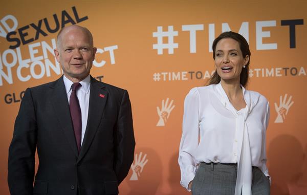 Angelina Jolie attends the End Sexual Violence in Conflict summit in London second day, June 11, 2014