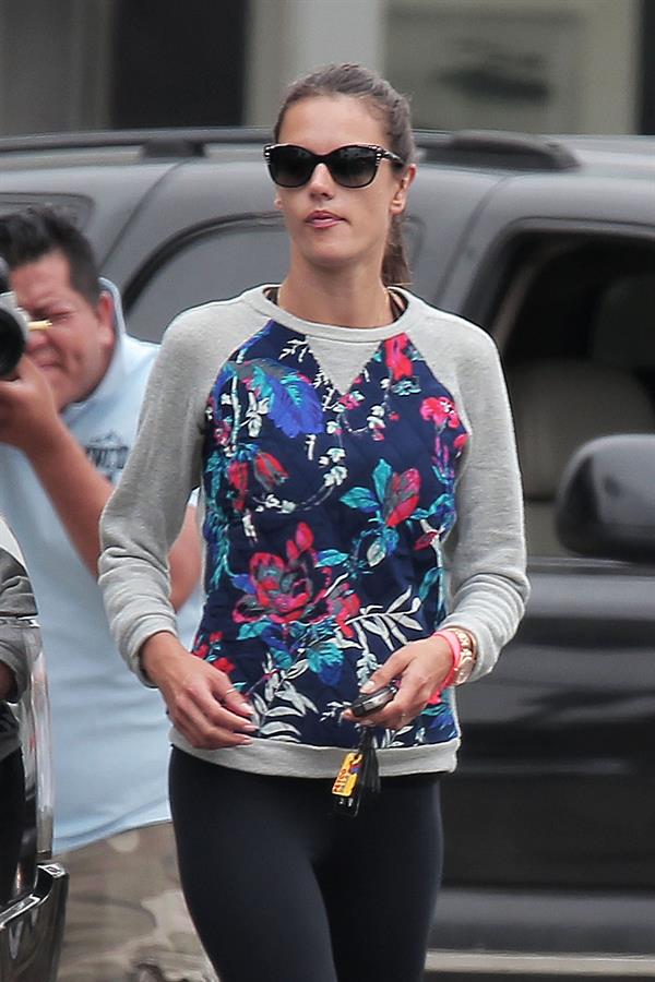 Alessandra Ambrosio grabs a morning coffee while out in Los Angeles June 10, 2014