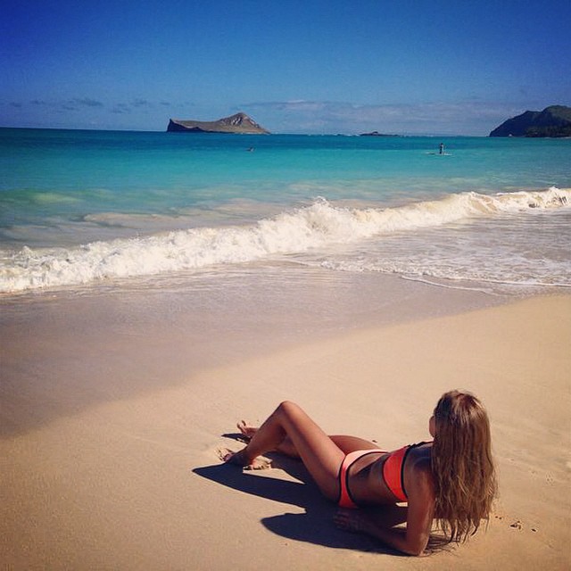 Emilie Voe Nereng in a bikini