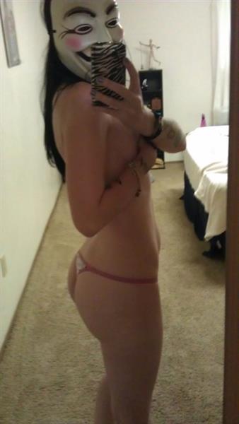 Anonymous in lingerie taking a selfie