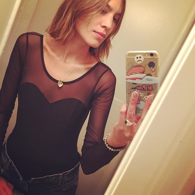 Alexa Chung taking a selfie
