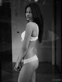 Yara Khmidan in lingerie