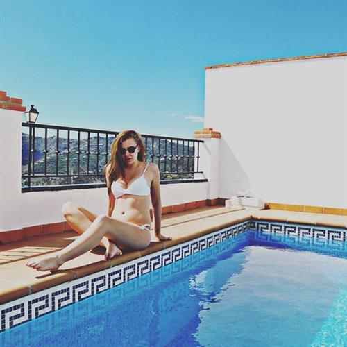 Fie Laursen in a bikini