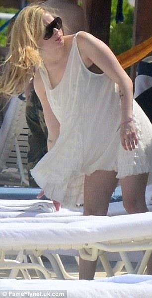 Avril Lavigne in a bikini