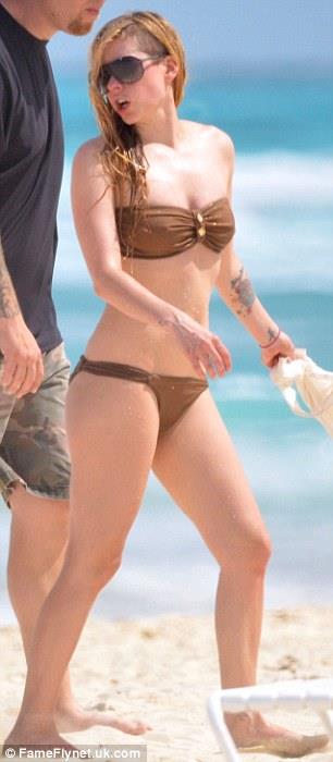 Avril Lavigne in a bikini