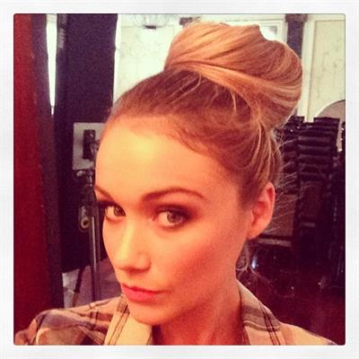 Katrina Bowden taking a selfie