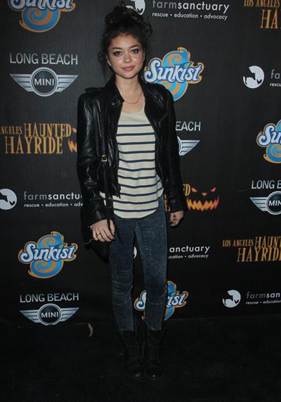 Sarah Hyland 4th annual Haunted Hayride LA 10/7/12 