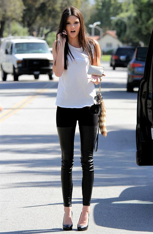 Kendall Jenner at the latest Nomad Two Worlds exhibit at the Guy Hepner gallery in Los Angeles on April 11, 2013