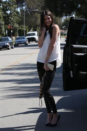 Kendall Jenner at the latest Nomad Two Worlds exhibit at the Guy Hepner gallery in Los Angeles on April 11, 2013