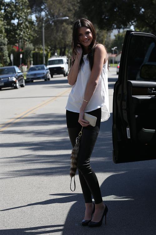 Kendall Jenner at the latest Nomad Two Worlds exhibit at the Guy Hepner gallery in Los Angeles on April 11, 2013