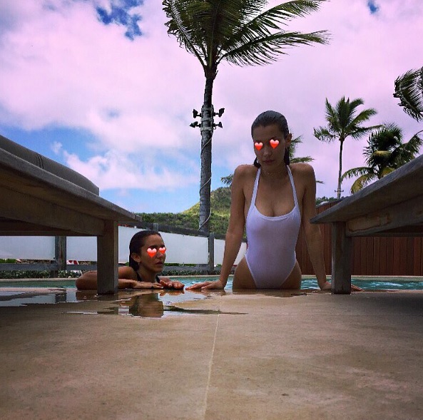 Bella Hadid in a bikini