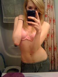 Anonymous in lingerie taking a selfie