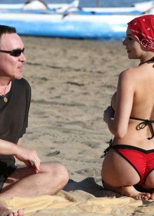 Courtney Stodden Bikini Candids at the beach in Venice