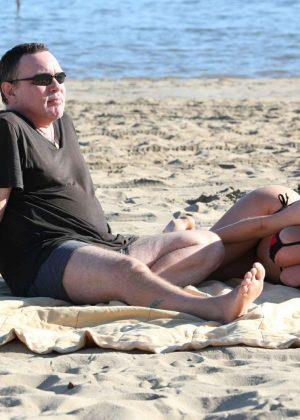 Courtney Stodden Bikini Candids at the beach in Venice