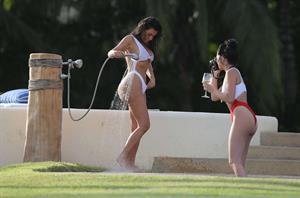 Kim Kardashian in white bikini in Mexico