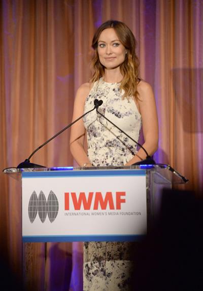 Olivia Wilde debuts her small baby bump while attending the 2013 International Women’s Media Foundation’s Courage in Journalism Awards at the Beverly Hills Hotel on Tuesday (October 29, 2013) in Beverly Hills, Calif.