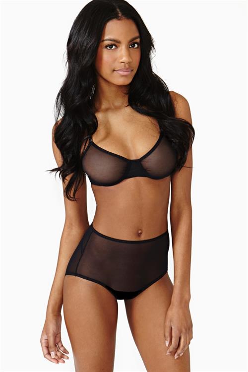 Ebonee Davis in lingerie